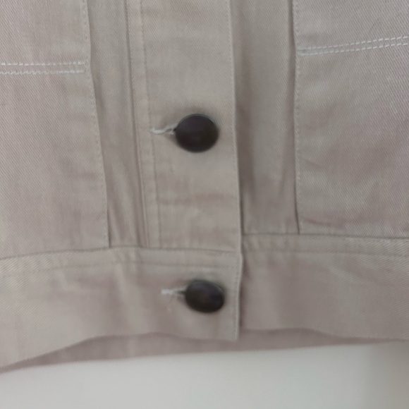 Metiseko Sesame Cashew Blouson 100% Organic cotton jacket. Cargo pockets. Crop - Picture 5 of 16